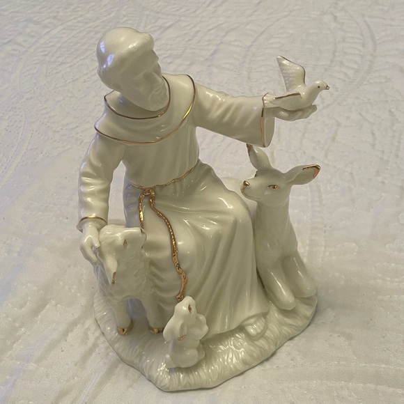 Vintage 1998 Geo. Z. Lefton St. Francis of Assisi Music Box Figurine Porcelain - Picture 14 of 14